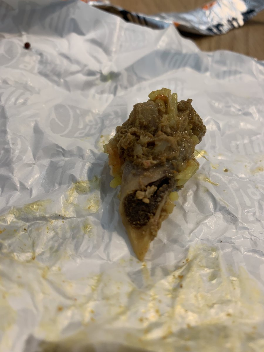 jazwallace's tweet photo. @wrapitupwraps I was not impresssd to bite down onto this huge, sharp bone when I was eating my lunch. Please dm me. Thanks https://t.co/GQdxosxQfV