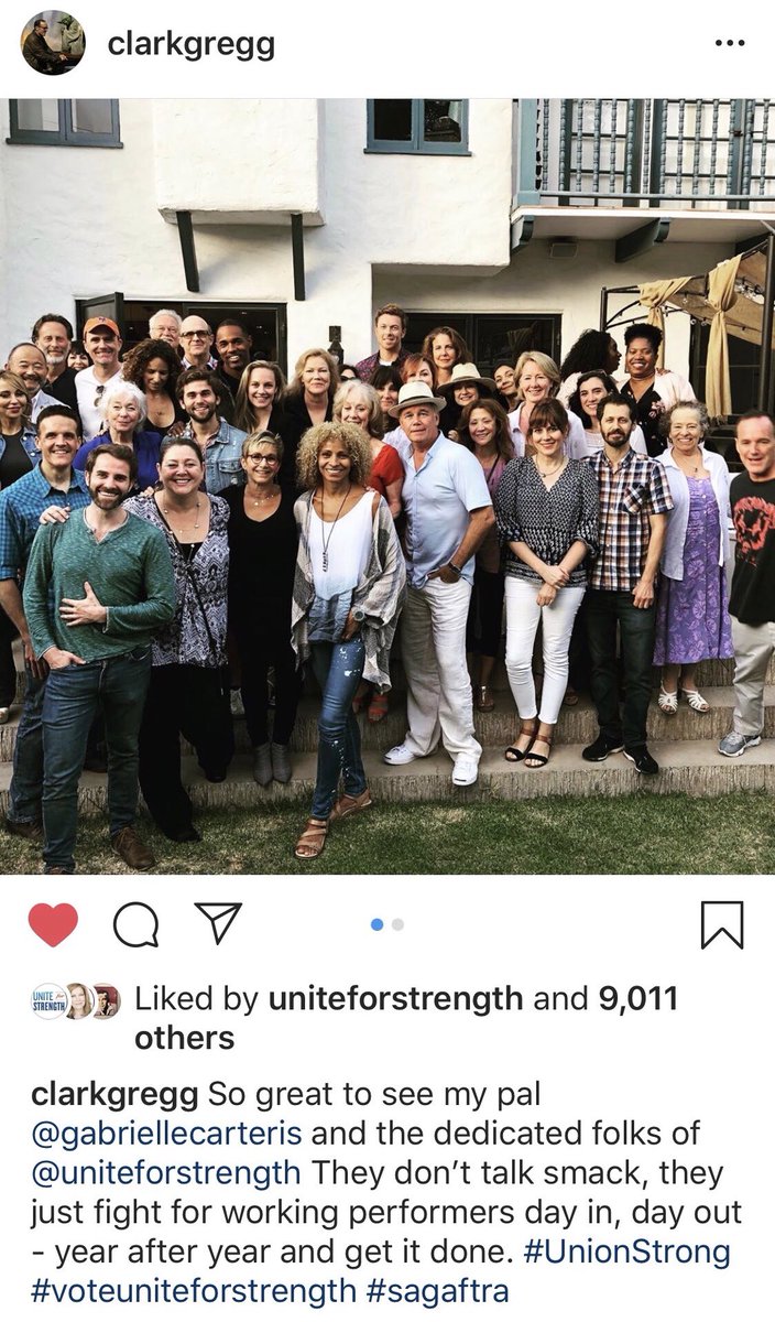 bertiladamas's tweet photo. Thanks 4 the support! @clarkgregg Beautiful group of friends &amp; candidates @unite4strength @CamrynManheim @TheGabrielle_C @ItsMichelleHurd @wdcharlton1 #VoteUniteForStrength #SAGAFTRA #sagaftramembers “They don’t smack, they just fight for the working performers, day in, day out-“ https://t.co/wAbqAoB0GC