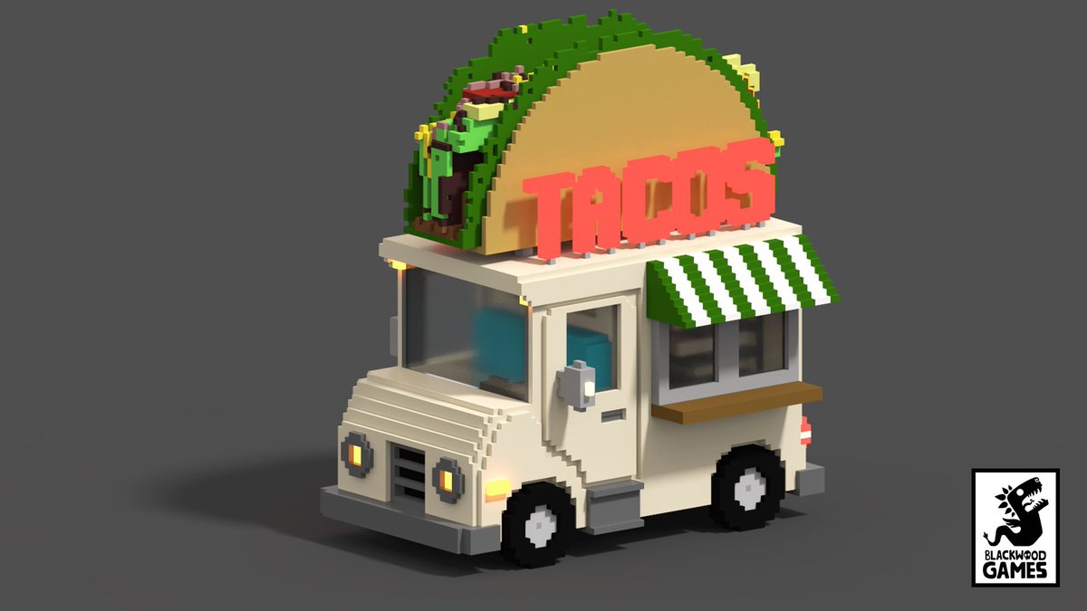 BladeBSpencer's tweet image. Tacos Foodtruck #pixelart #pixels #3dpixels #3d #modeling #voxelart #truck #tacos #mexicanfood #cartoon #fun