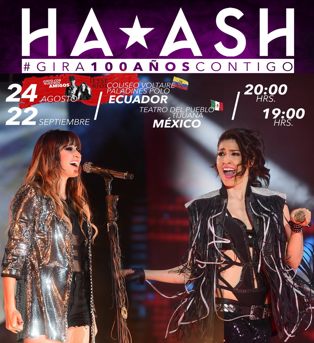 haashoficial's tweet photo. ECUADOR‼️Nos encontramos una vez más ESTE SÁBADO con nuestra #Gira100AñosContigo ! 💃🏻💃🏼 Ahí nos vemos!! 

Encuentra TUS BOLETOS en el siguiente LINK ⬇️ 
https://t.co/oUZGvoJsol https://t.co/uhUv7Lpl13