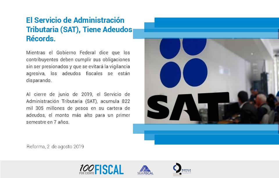 DvilaRivera's tweet photo. El SAT acumula cartera de adeudos.

#100Fiscal #DRConsultores #SEAFiscal https://t.co/TMTdRXiQaI