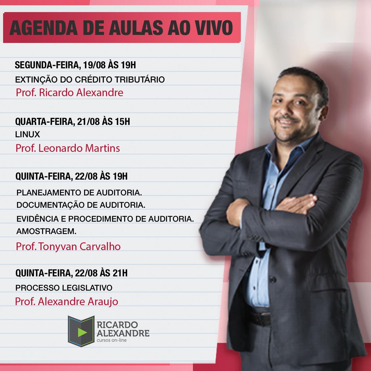 ProfRicardoAlex's tweet photo. Agenda da semana! Confira a programação dos nossos encontros.

#ricardoalexandre #concursospublicos #areafiscal #cursosonline #equipericardoalexandre #vamosjuntosaotopodamontanha https://t.co/9VajyftXjf