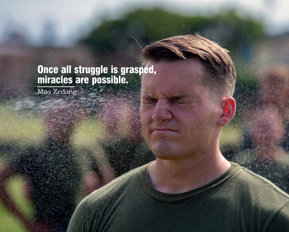 RJYGroup's tweet photo. Here's a little #motivation to help you get through a tough #Monday. 

(Photo by Lance Cpl. Joshua Sechser / used under public domain / text added to original)

#MarineMonday #MondayMotivation #marine #sdvosb #veteran https://t.co/4oFn3ZKhXZ