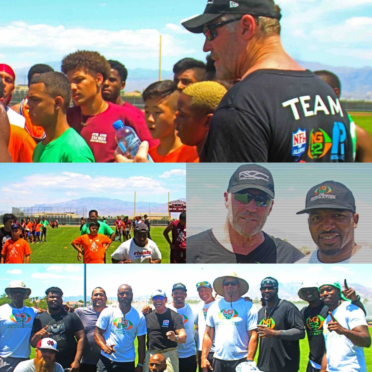 nflavegas's tweet photo. NFL Alumni Las Vegas Chapter members  had great time supporting The Morlon Greenwood Foundation at the 3rd Annual Football Camp at Cimarron - Memorial High School where we served 150 kids.  #caringforkids #nflaumni #caringforourown https://t.co/Gn9HpS9tvF