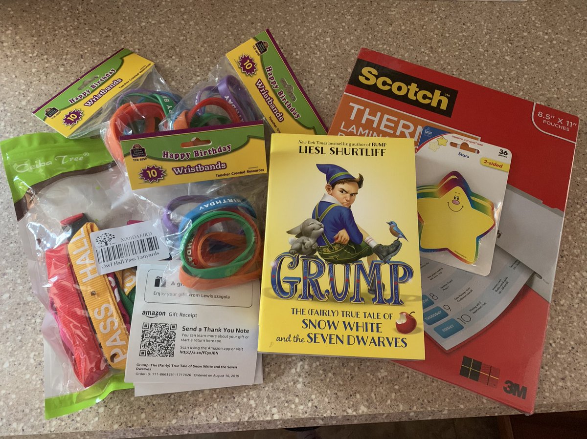 My husband jumped on to help #clearthelists and sent me a bunch of stuff as a surprise to #support_a_teacher!!