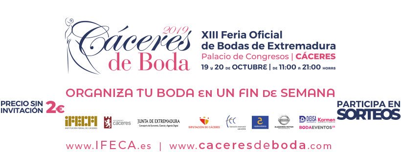 Organiza tu #boda en un fin de semana, ven a Cáceres de Boda 2019 #CdB2019 
Inscríbete en caceresdeboda.com/registro-novios