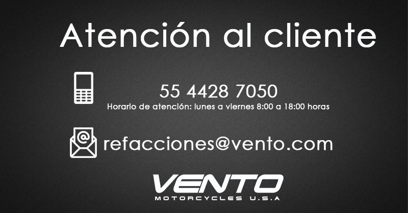 ventomx's tweet photo. ¿Te interesa comprar una #MotoVento o necesitas ayuda con alguna refacción?
Nos puedes contactar por DM, 📞 y/o ✉️ https://t.co/9xV7MzA68C