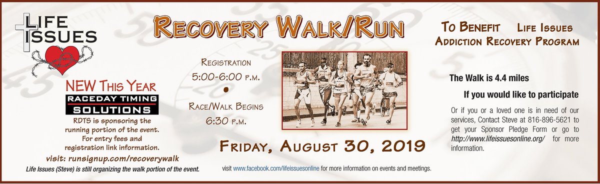 Sign up for the Recovery Walk/Run today!
runsignup.com/recoverywalk