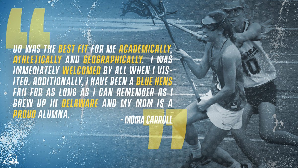 DelawareWLAX's tweet photo. 🔵🐔 @m_carroll17's got that #BlueHens blood

#FreshHens https://t.co/g33QXqnDFO