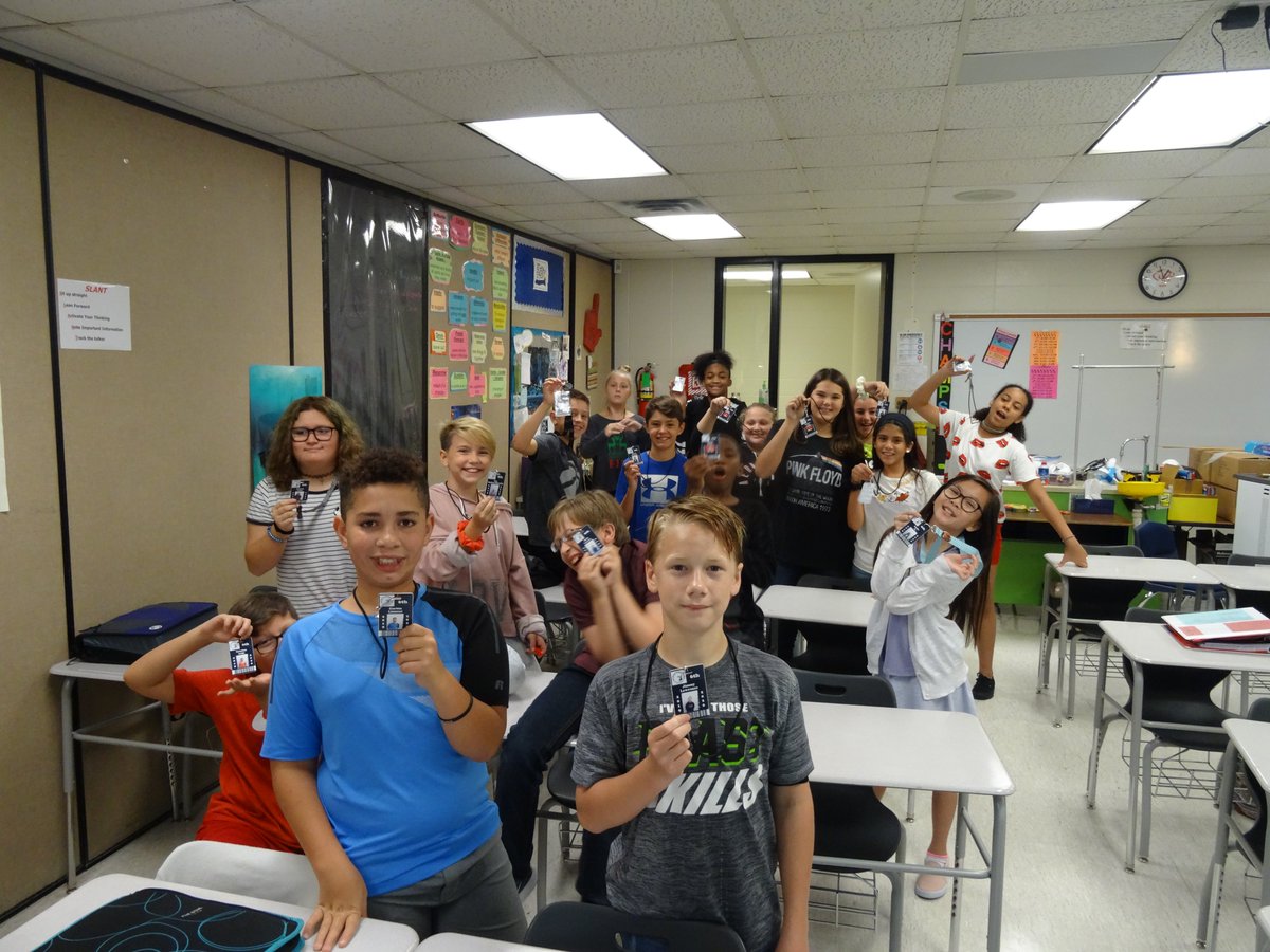 laurarpowell1's tweet photo. My 6th grade advisory rocked their new ID's. Check it out. #kmscougarpride #idsrock #bestadvisoryever https://t.co/6LZwoIx6qn