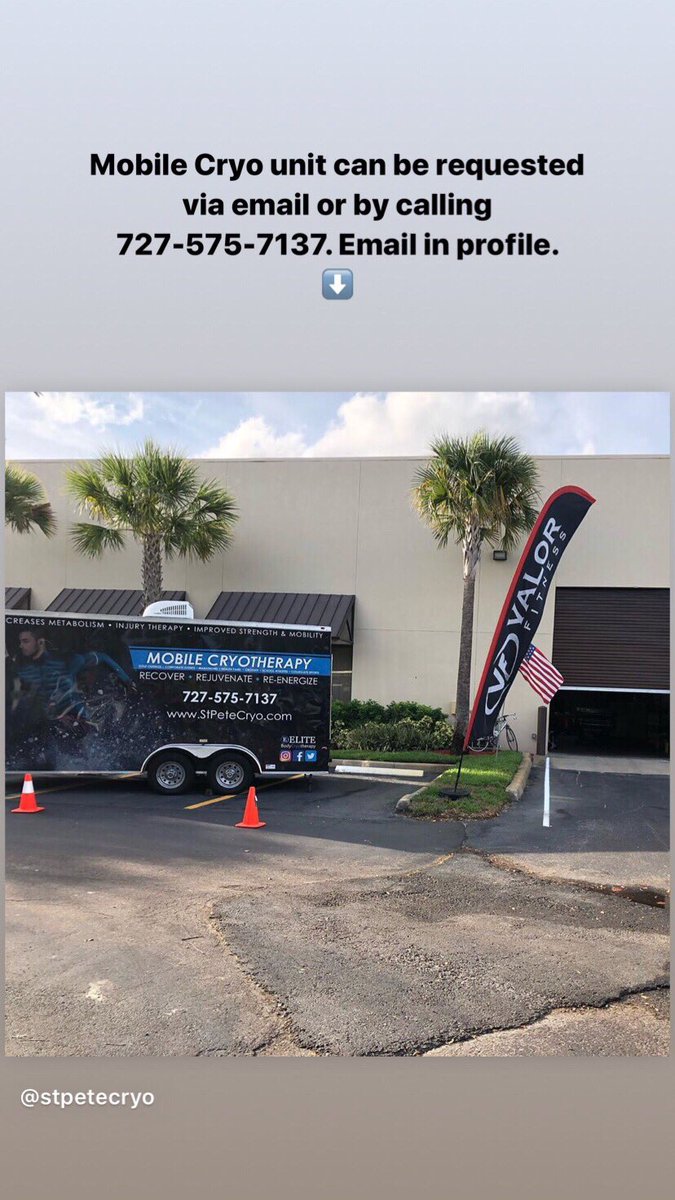 ELITEBodyCryo's tweet photo. Looking to book our Mobile Cryotherapy unit? It is so easy. We can save your corporate, event or gym money! Send your request to: info@elitebodycryotherapy.com @Pinellas @PinellasCoNews @TBADeals @tampabaysmix #dmxchallenge #MotivationMonday #stpetefl #clearwaterfl #dtsp #fit https://t.co/dWXIt9339v