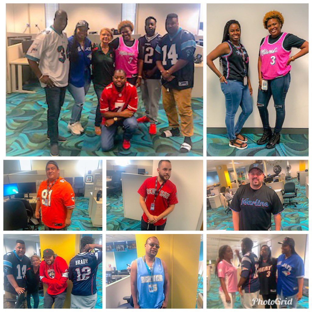 Jersey Day In Miami 14 Kicking Off Spirit Week <a href="/anthonyetuggle/">Anthony E. Tuggle</a> <a href="/johnny_soliz/">Johnny Soliz</a> @teamPEREZMIA14 <a href="/Mariaerojas4464/">Maria</a> <a href="/Lameydaveen/">Daveen Lamey</a> <a href="/Miami1Susan/">Miami14Susan</a> <a href="/EddyMIA14att/">Eddy Iglesias</a> <a href="/HeynerjG/">HeynerjGutierrez</a> @bootsiebygigi <a href="/beautybytraloni/">LALA MILLER-DAVIS</a> <a href="/LaTanyaMac23/">LaTanya M.</a> <a href="/Shaqtasticmom/">Shaquana  Guillot @Shaqguillot TheNewMia7ATT</a> @OliviaMIA14ATT <a href="/camrick12/">Rick S</a>