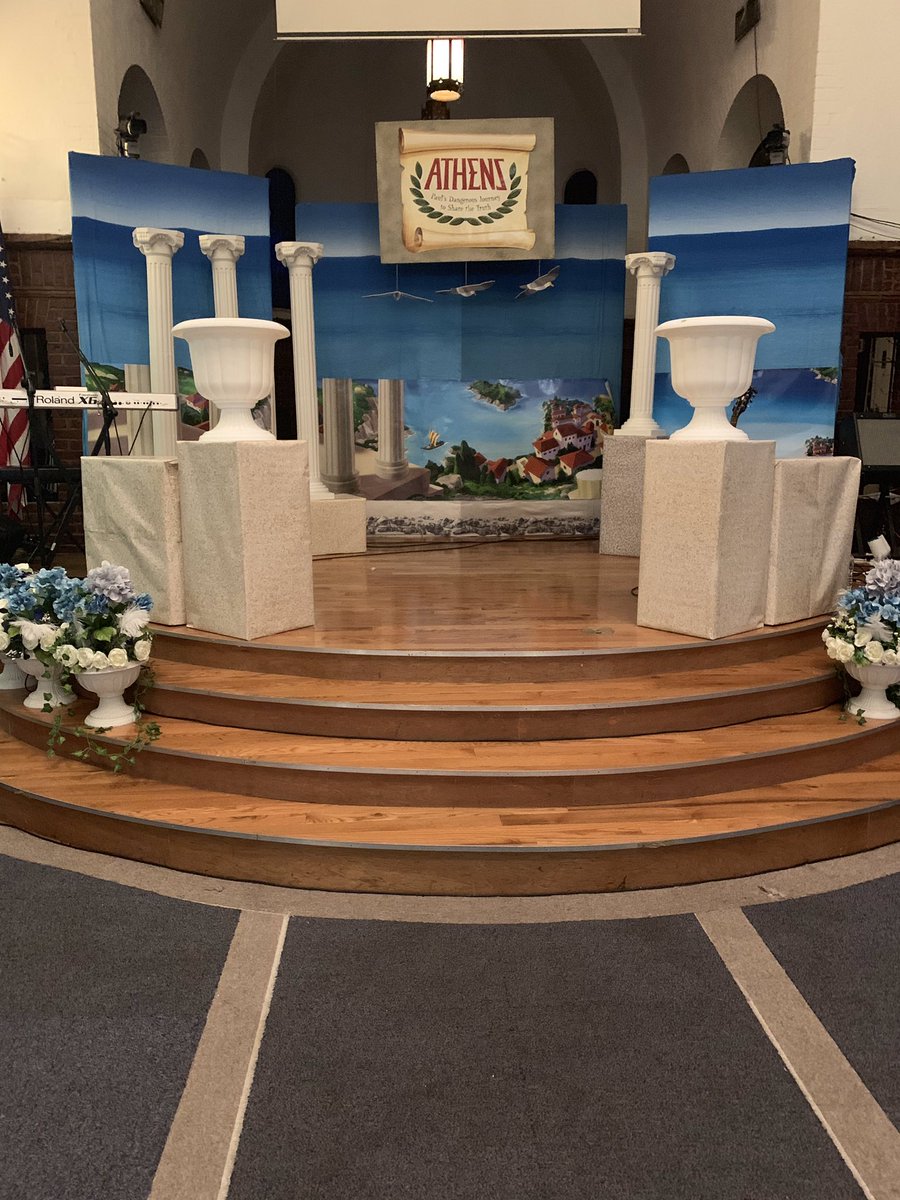 macedonia106's tweet photo. FREE School bags and supplies will be given @macedonia106  the days 8/19/19 thru 8/23/19 program runs from 7:00 P.M. to 9: 00 P.M. Come on down and bring a child!  Our Theme is “Athens-19” #macchurch #vbs #athens19 https://t.co/r2hiwP4FfP