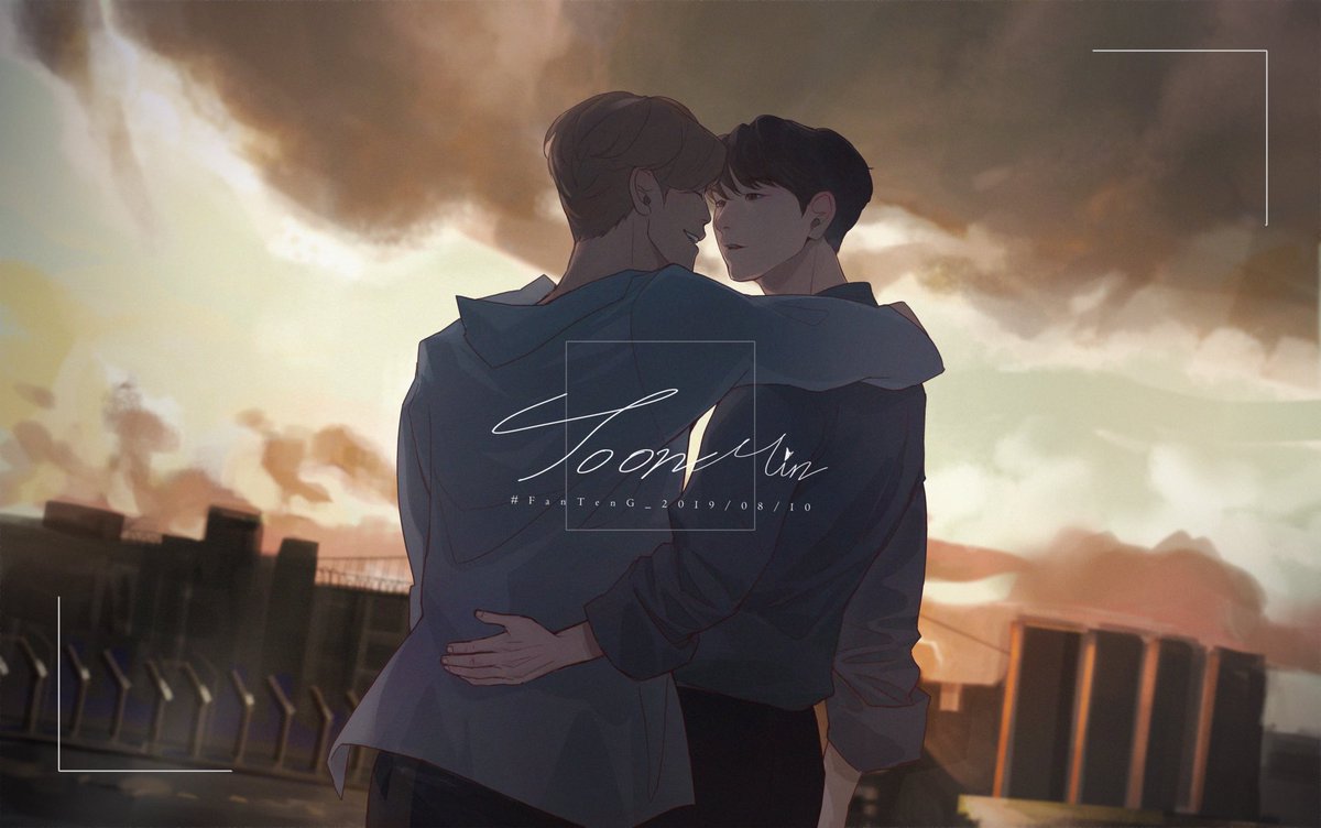 FanTenG_over's tweet photo. #yoonmin 
一張場景圖的練習，順手加了兩個人 https://t.co/iRVqEcNBSV