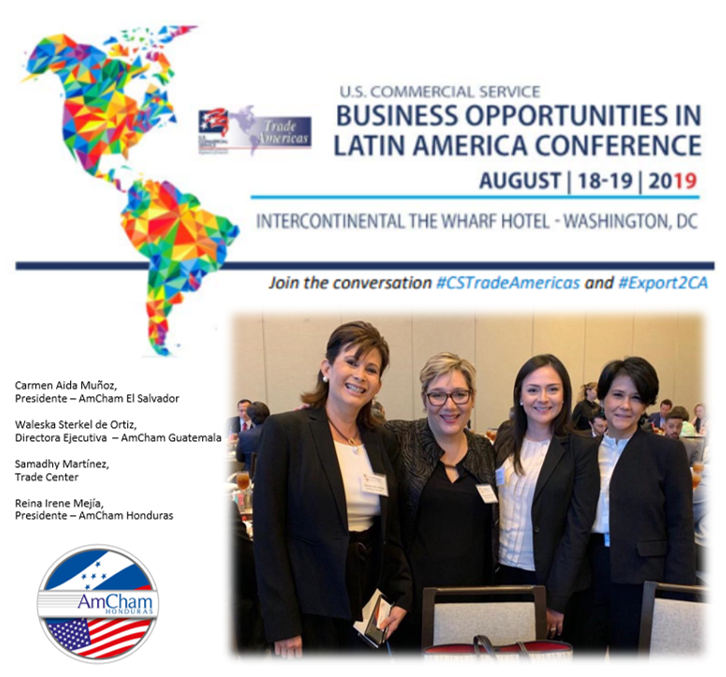 AmChamHonduras's tweet photo. Nuestra Presidente de @AmChamH, Licda. Reina Irene Mejia, participara el dia de hoy en el Panel "Role of #Amchams in Latin America" en -Business Opportunities in Latin America Conference- en WashingtonDC 

#CSTradeAmericas #Export2CA @AmchamGT @AmChamSal @USCommercialSvc https://t.co/Vmh6Z70JYN