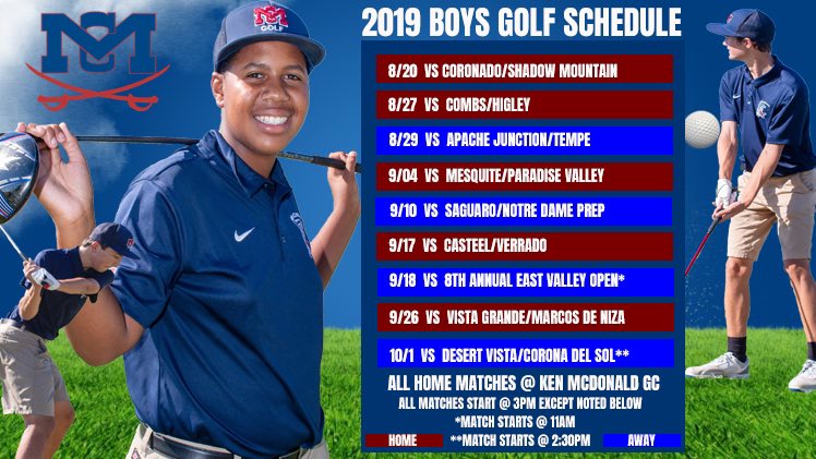 MHSChargerPride's tweet photo. Boys golf will tee it up tomorrow at Ken McDonald in their first match of the 2019 season! #walkthefairways #chargergolf https://t.co/rtdOBTqMOJ
