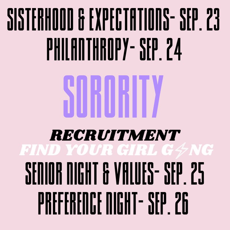 ASA_SuffolkU's tweet photo. #FindYourGirlGang and G O  G R E E K! Sign up for recruitment with the link in our bio! 🙌👯‍♀️ https://t.co/nc6Q2r9mtL