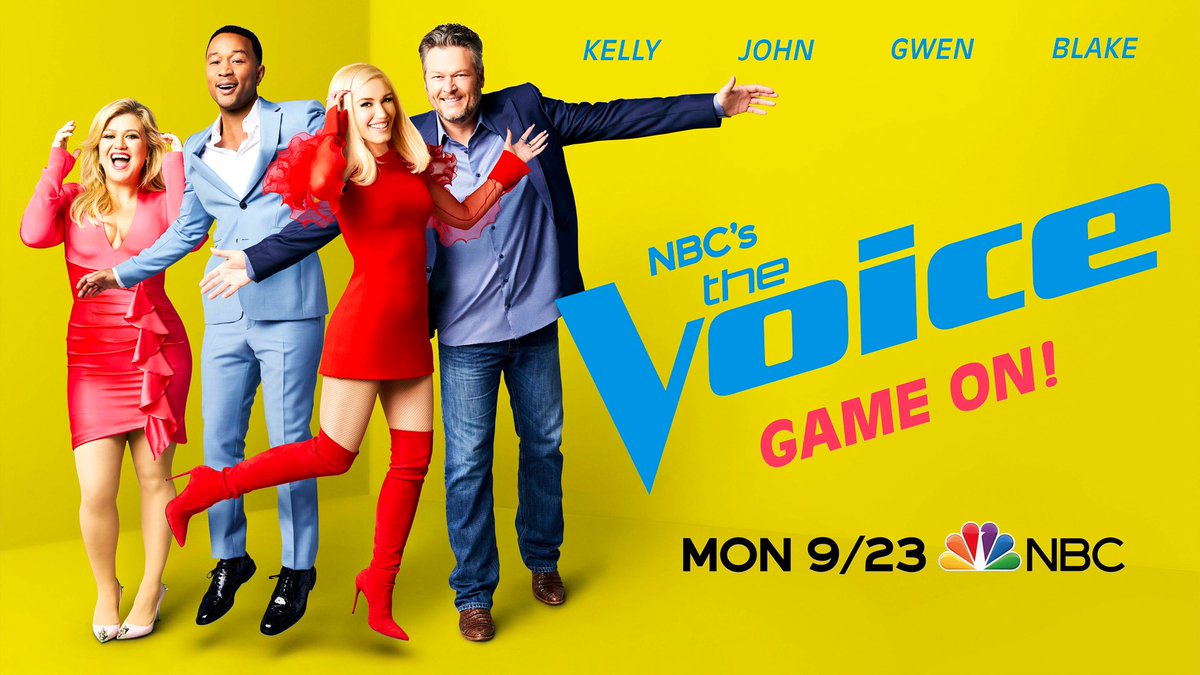 kellyclarkson's tweet photo. I have loved hangin’ with John and Gwen this season…. and I guess the cowboy as well :) Can’t wait for y’all to hear these incredible singers we have this season! #TheVoice https://t.co/83djJg8rS4