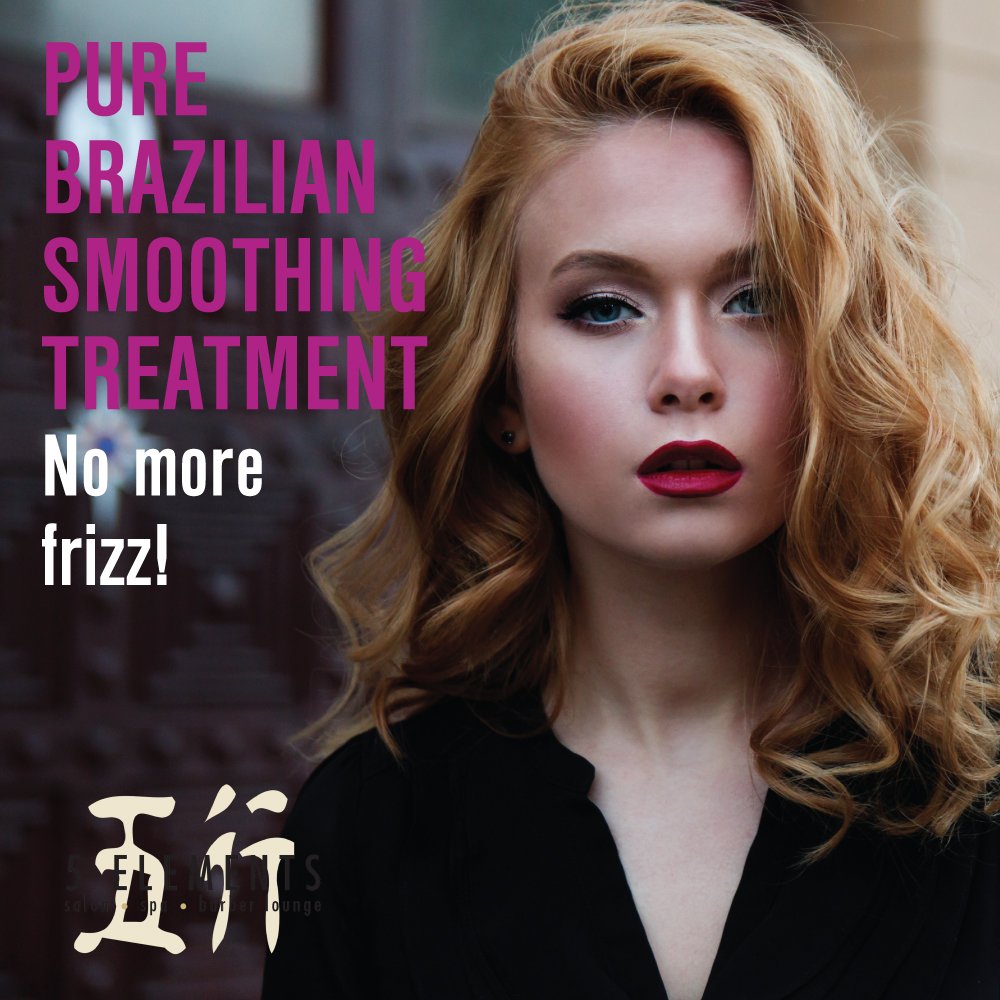FRIZZ just became obsolete with this incredible Pure Brazilian smoothing treatment! Imagine every day being a good hair day. This treatment works on all hair types and will leave your hair revitalized. Book with us today!