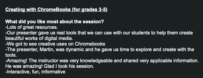 TheTechProfe's tweet photo. When you open your email and the feedback of your first training of the new school year looks like this!!! #WeAreSCCOE #DigitalVAGOS https://t.co/wbjOiRREji