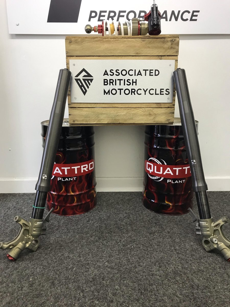 Some new parts arrived today. Kindly supplied by our friends at <a href="/Mupo_Suspension/">Mupo Race Suspension</a> <a href="/mupouk2016/">Mupo Suspension UK</a>. Thanks for the support guys 👍👍 #AssociatedBritishMotorcycles #ABM #MupoSuspension