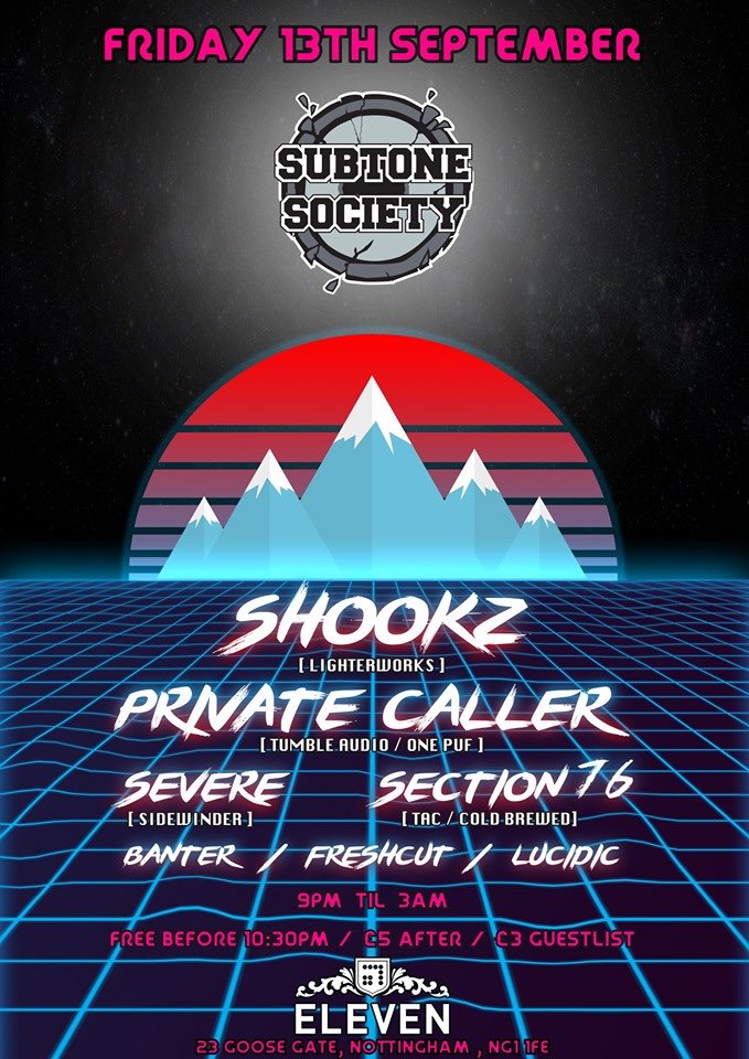 I'll be making my Subtone Society debut next month... 

I haven't played in Nottingham for a while now, so it'll be good to be back!!