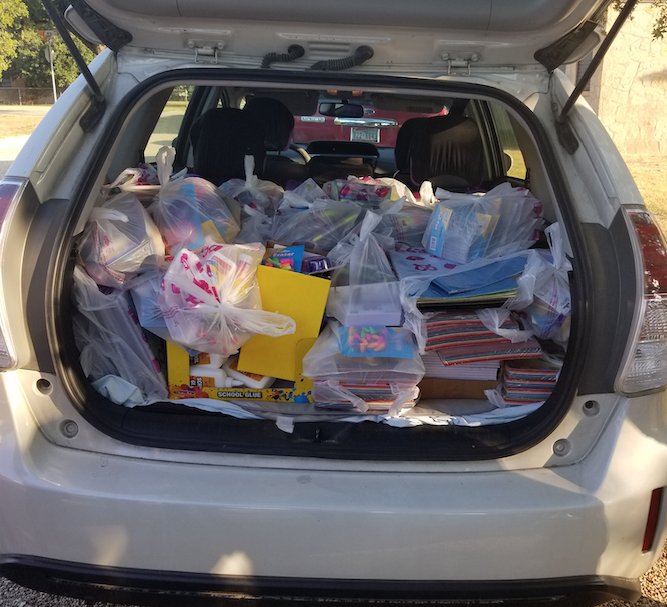 mcgregorchamber's tweet photo. @McGregorISD Jr. High teacher, Mrs. Garcia, entered a contest held by Waco 99 Cents Only Stores by writing an essay. The winner had 99 seconds to fill buggies w/ school supplies. Mrs. Garcia WON &amp; filled 3.5 buggies-$789 in supplies CONGRATS MRS. GARCIA &amp; @hgisbilljh STUDENTS. https://t.co/ZvUWUr9Acl