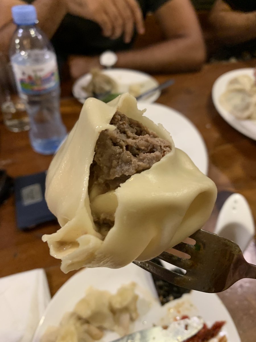 yelmjouie's tweet photo. In Georgia (the country) and marveling at how unique, delicious & complex the cuisine of this tiny country of 3.7 million is. Even if you travel here with a blindfold & just eat for three days, you will have a sublime time. #khinkali #pkhali #khachapuri #SpendYourSummerInGeorgia https://t.co/WkWrAo2XPJ