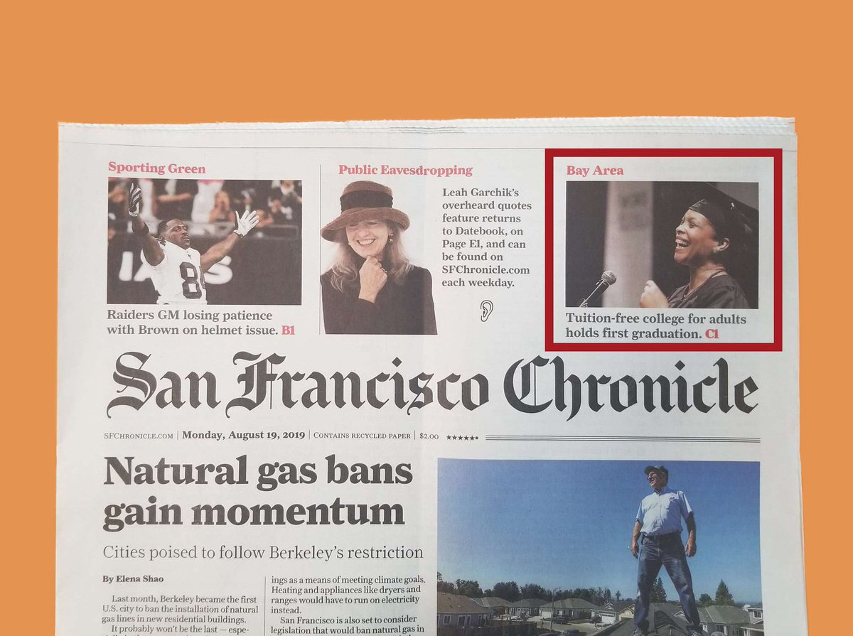 Studydotcom's tweet photo. Our Working Scholars Program made front page news this morning. Technology has enabled us to cut tuition costs and revolutionize education. We’re excited to continue working on this program for the following generations. https://t.co/AZNC5Ja8QH