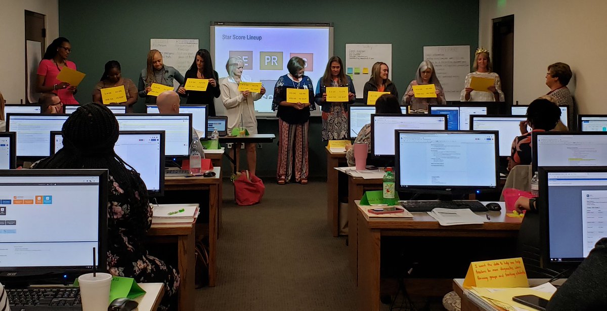 PattiHenderson2's tweet photo. Teachers learning how to evaluate student growth with STAR reports. #LeeCoSchools #RenaissancePlace #STAR360 https://t.co/BueLtzBBBa