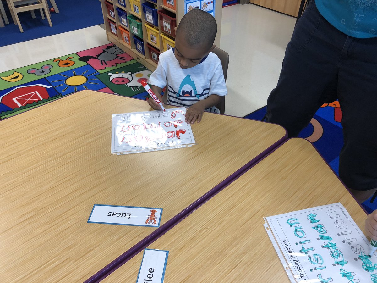 CoombsClass's tweet image. We’re making shape stew and writing our names in Pre-K today!  @DukeElem