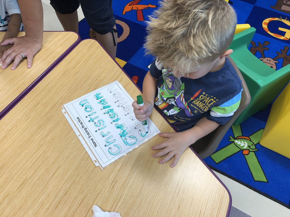 CoombsClass's tweet image. We’re making shape stew and writing our names in Pre-K today!  @DukeElem