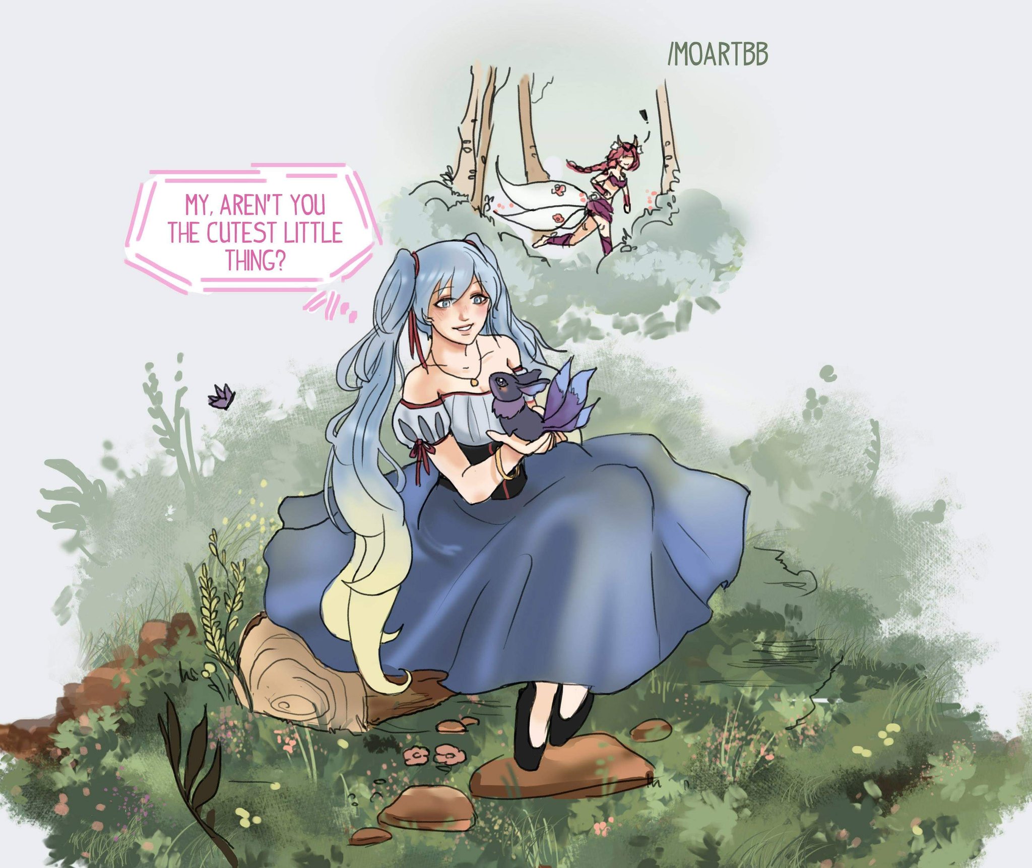 Moart ~COMISSIONS OPEN~ в X: „My hand slipped~ This is the story of the  hushtail that didn't make it. Tragic, but dont get her wrong Ahri is a  gentle fairy, just a
