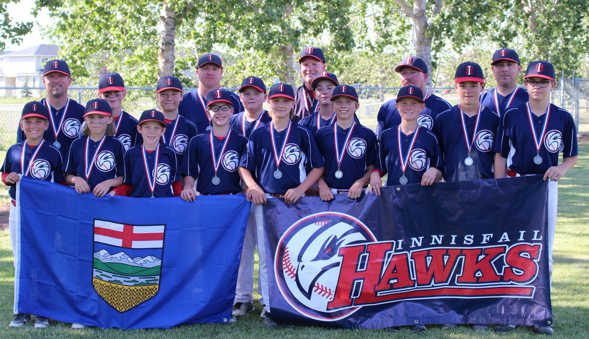 Congrats to the Innisfail Hawks who won Silver yesterday at the 13U AA Minor Western Canadian Baseball Championship!! 🥈