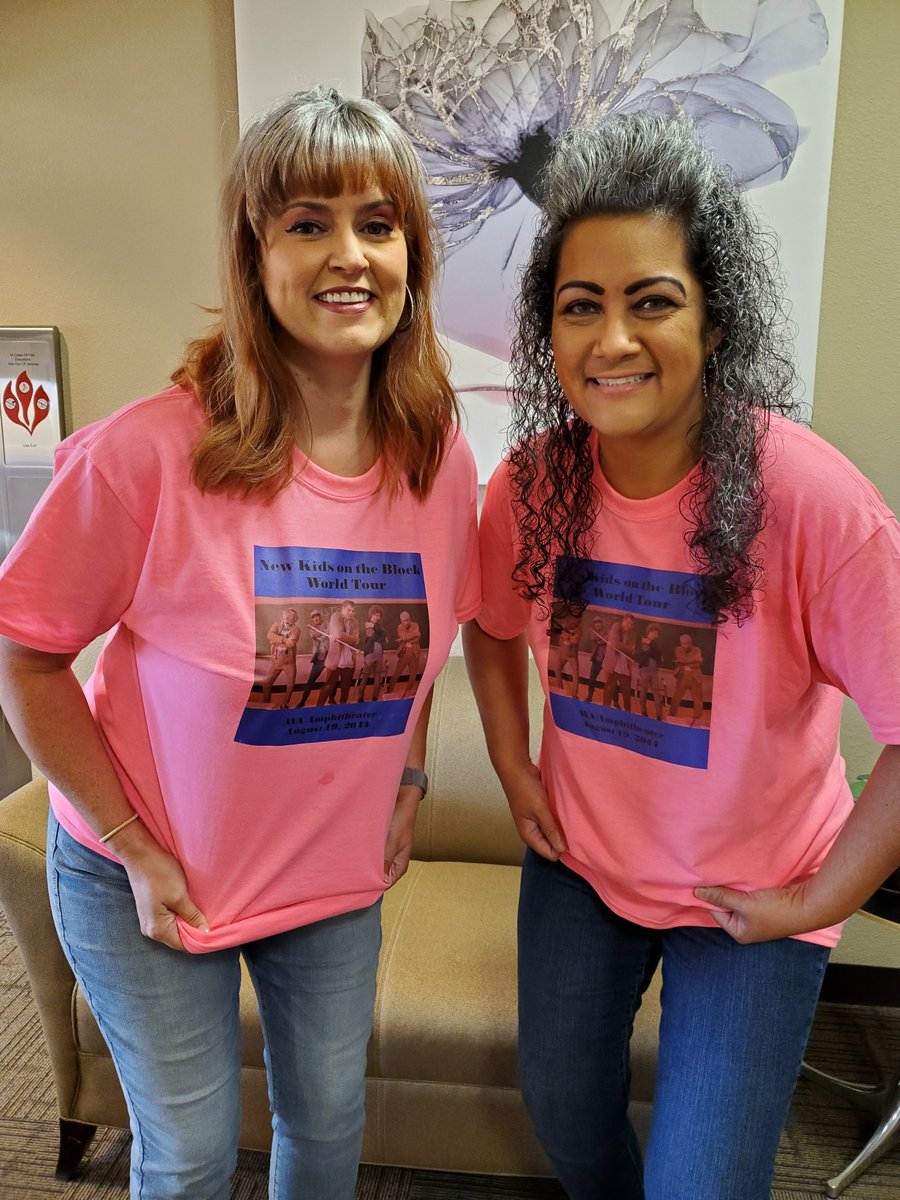 mels_lilly's tweet photo. TFCU Spirit Week, Day One: Future Self Day.  Krystal and I will still be Hangin' Tough with the Boys In The Band. @DonnieWahlberg https://t.co/SeLb9U53aG