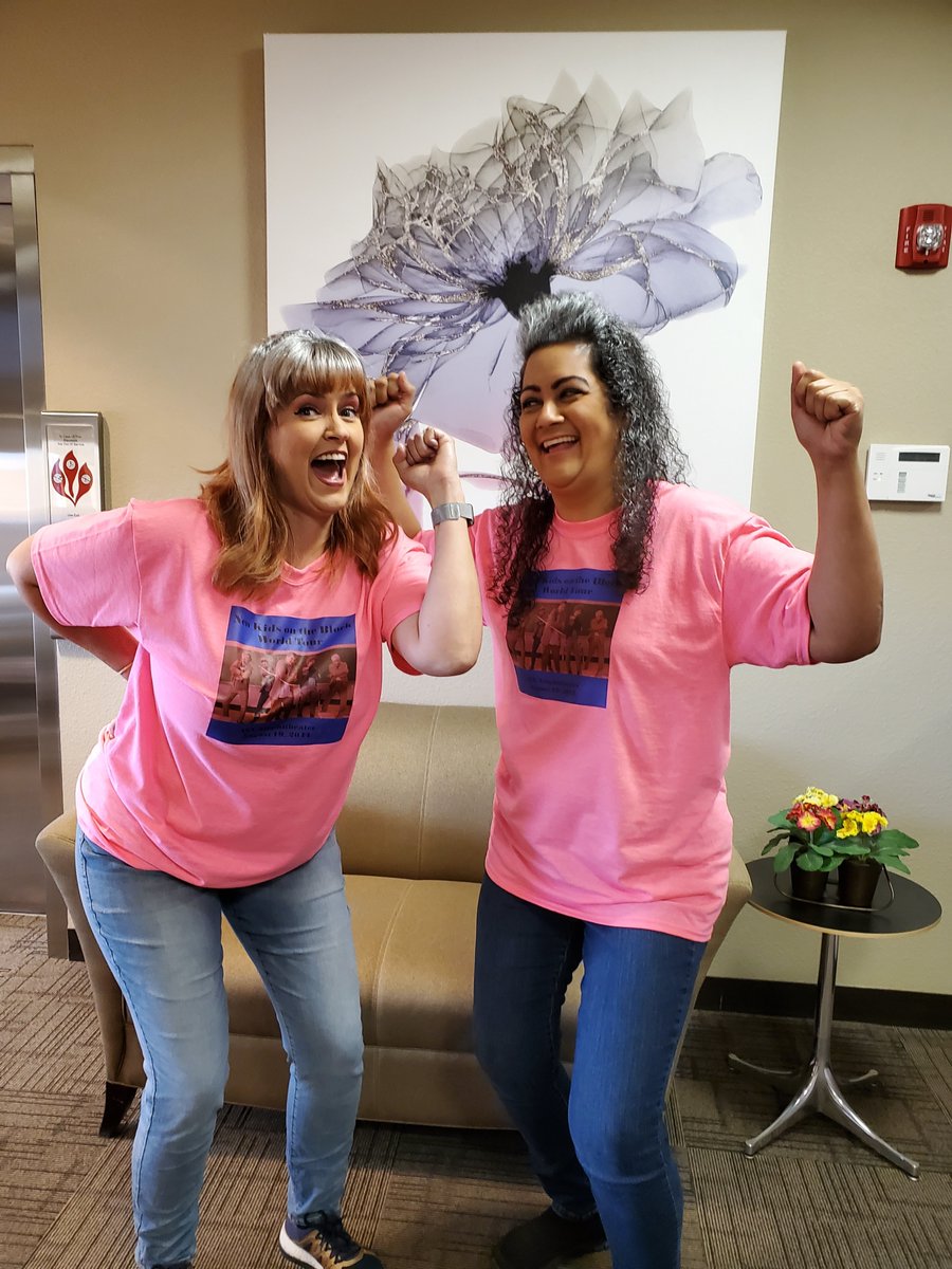 mels_lilly's tweet photo. TFCU Spirit Week, Day One: Future Self Day.  Krystal and I will still be Hangin' Tough with the Boys In The Band. @DonnieWahlberg https://t.co/SeLb9U53aG