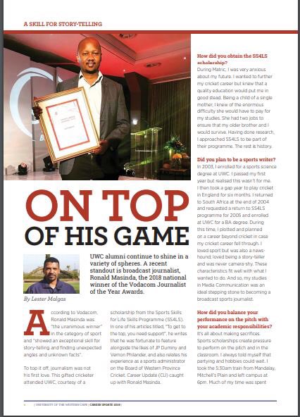 RONALDMASINDA's tweet photo. Thank you, #UWC. Honoured and privileged to have been part of this great institution #uwcmagazine #ss4ls https://t.co/eMUev9AtIQ