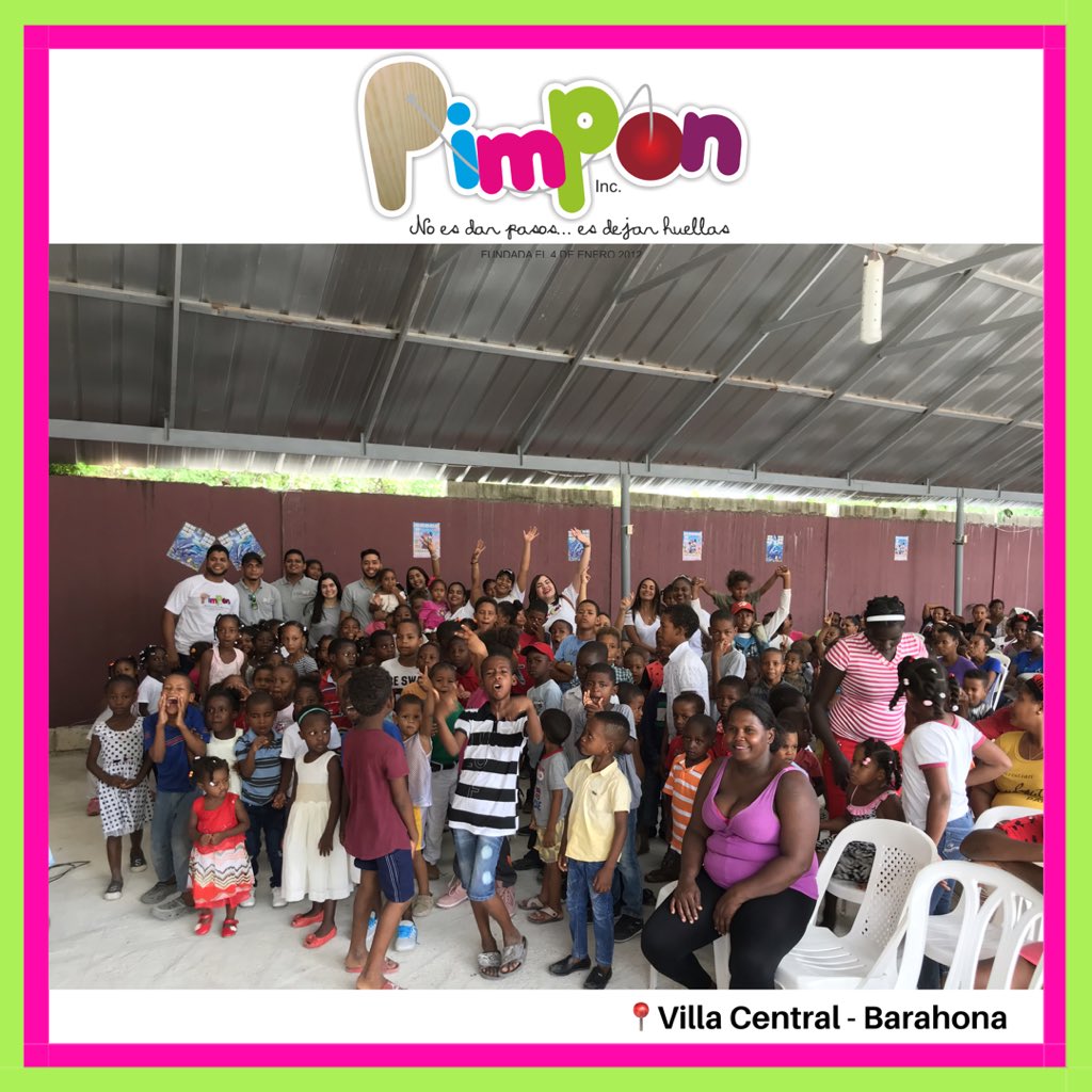 PimponInc's tweet photo. ¡Nuestros corazones están llenos de felicidad!

El pasado viernes, nos trasladamos a Villa Central en la provincia de Barahona; allí hicimos entrega a más de 150 niñas y niños de útiles escolares para que asistan al nuevo año escolar 2019-2020 que hoy da inicio. https://t.co/z6nrgkXUd0