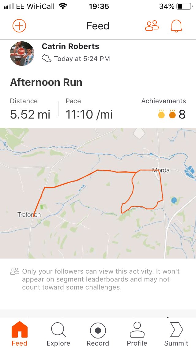 CatiRobs's tweet photo. Tough run but getting easier!! Didn’t help that the elastic of my shorts gave up the ghost after the 1st 1/2 mile!!! 😳 #7weekstogo #tryingtokeepgoing #runfatgirlrun https://t.co/ehv4DobYxQ