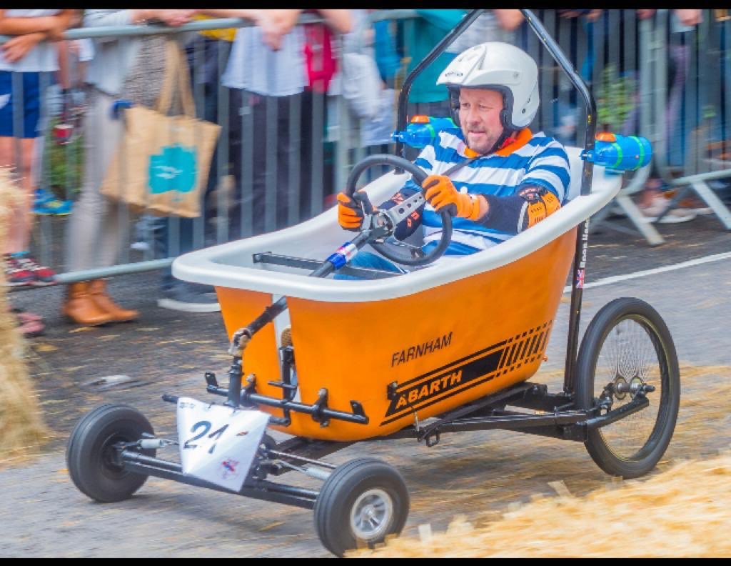 We are now displaying our Soapbox FarnhamAbarth in our window. If you haven’t donated to Phyllis Tuckwell yet pop in and see us. #farnhamsoapbox #PTHospice #farnhambathroom