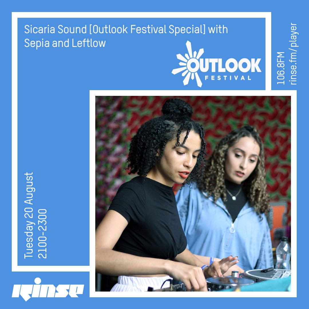 RinseFM's tweet photo. From 9PM it's @sicariasound's Outlook Special with @sepiamusicuk and #Leftlow on https://t.co/Q0ed1kLtwe &amp; 106.8FM 

#RinseFM https://t.co/3N2ypTAkaI