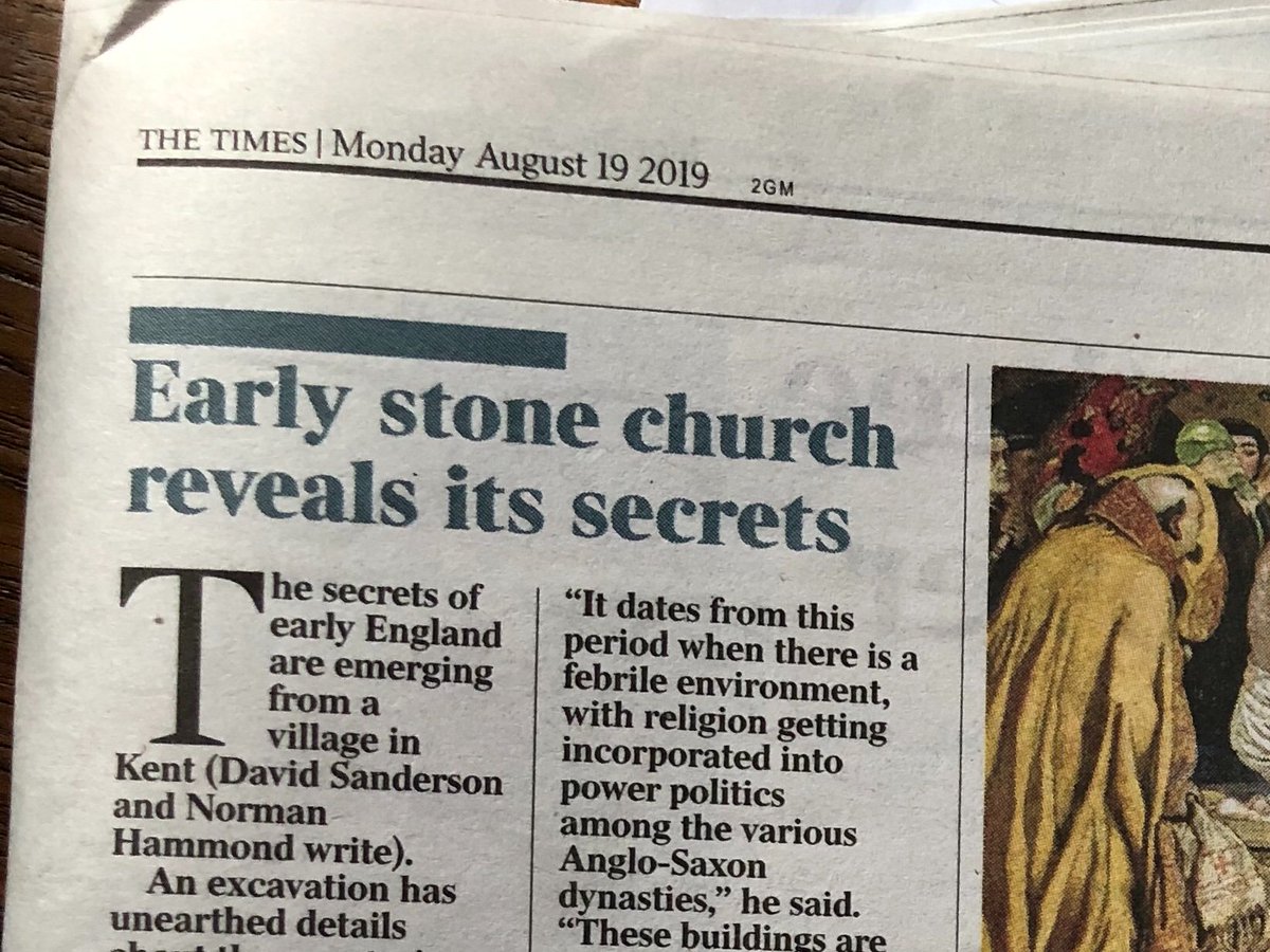 LymingeDig's tweet photo. Hot off the press! We hit the national papers today! We are thrilled that @thetimes and @DailyMailUK have shared the story of our c6th Anglo-Saxon church excavation #Archaeology #anglosaxon #lyminge https://t.co/xWHbRsT4HK
