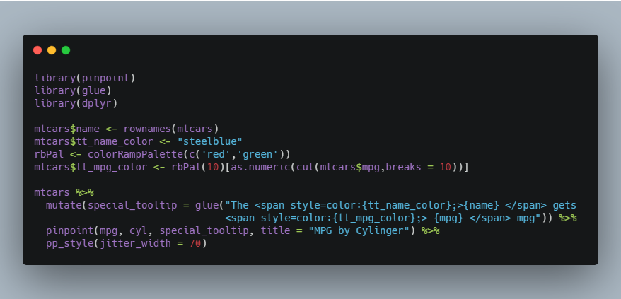 daranzolin's tweet image. An underrated part of the #htmlwidgets #rstats framework is the ability to forward HTML/CSS in a variety of ways, here customizing the tooltip with the #glue package: