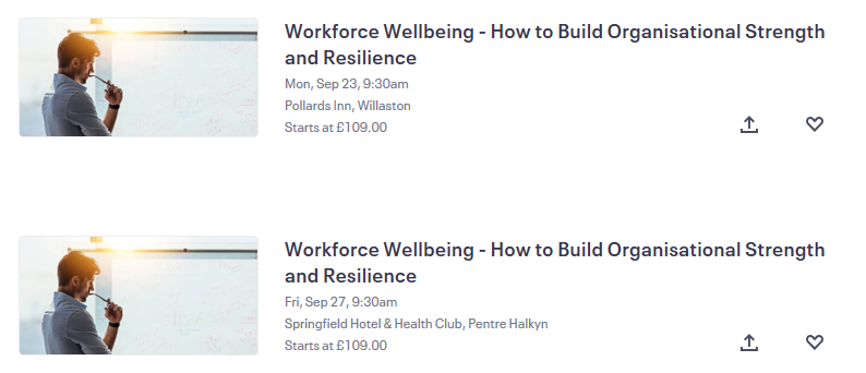 If your workforce are strong your organisation will be too. 
My workforce wellbeing workshops focus on how to communicate with and support your workforce to build organisational strength and resilience. 
Use the code NETWORK10 (on Eventbrite) for a £10 discount.
#networxhour