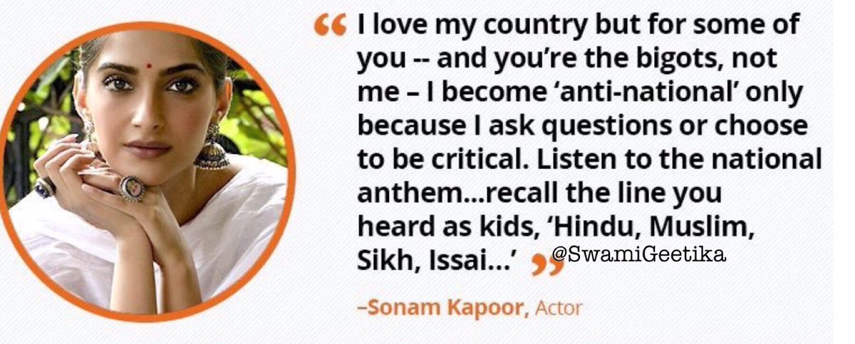 TweetXAnkit's tweet photo. Jisko National anthem ka pata nahi wo BBC ko interview de aa rhi hai !!
To samjh sakte ho BBC ka standard. #SonamKapoor #BBCFake https://t.co/CQ9UnJSHgG