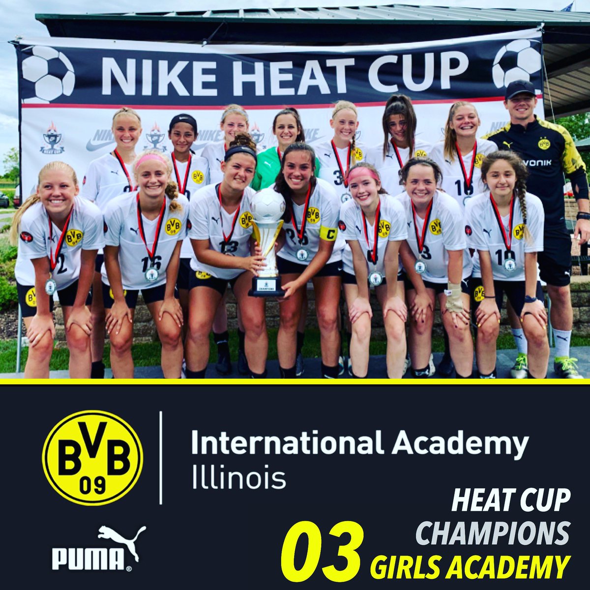 ⚫️💛 BVB IA ILLINOIS 03 GIRLS ACADEMY

🏆 2019 HEAT CUP CHAMPIONS ⠀⠀⠀⠀⠀⠀⠀⠀⠀
#WEAREBVB #developingthefuture #bvb #bvb09 #bvbinternationalacademy