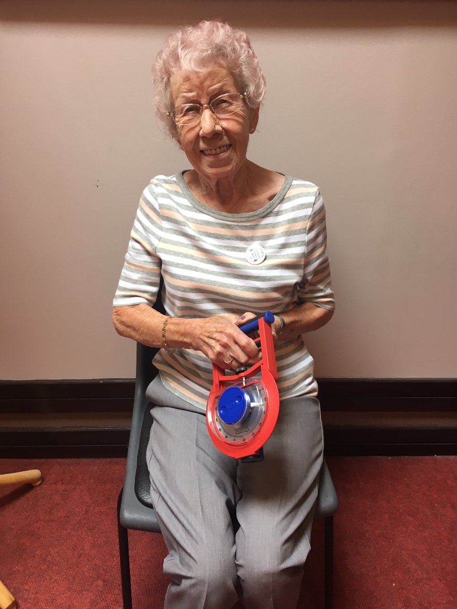 Introducing the amazing Nan. She is 98 years young and scored well above the national average for every test in her functional fitness MOT today! Her secret?  2 things she said. Her love of dance and a daily sherry!  #inspirational #laterlife #wellbeingaberdeen <a href="/bonaccordcare/">Bon Accord Care</a>