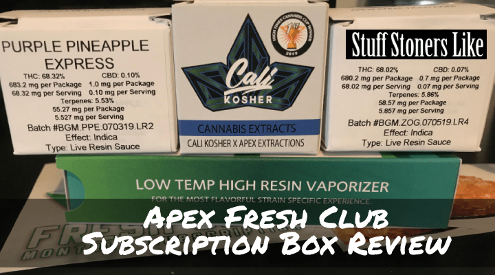 ExtractionsApex's tweet photo. "If you’re a cannassuer on the lookout for the freshest, tastiest &amp; simply next-level cannabis concentrates available… you owe it to yourself (to) sign up for Apex Extractions Fresh Club.” 📦

@stoner_stuff reviews our August #FreshClub delivery. 👍 https://t.co/Qa9ALI80Kr https://t.co/IvJyyEZtLR