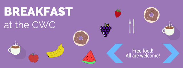 Tomorrow 9-11: <a href="/PhreePhood/">Phree Phood</a> here at the CWC for our annual #FDOC breakfast. Featuring <a href="/RiseCarrboro/">Rise Carrboro</a> and other goodies!