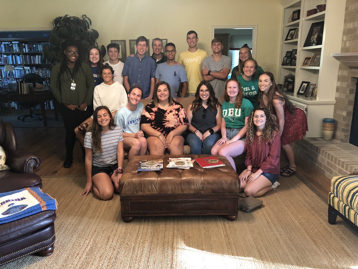 drwillsmallwood's tweet photo. Great time hosting these amazing @obunews students in our home for #BisonFamilyDinner. We loaded them up on carbs and cake balls in order to be filled up and fueled up for #Karip battle on #BisonHill tonight.
#obuww #GodBlessOBU #BisonStandard https://t.co/eEG3swTnCh